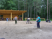 Строительство площадки для дрессировки собак в парке Балатово