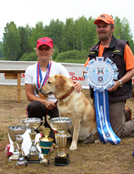 Победители Чемпионата России по службе спасения на водах с применением служебных собак 2012 г